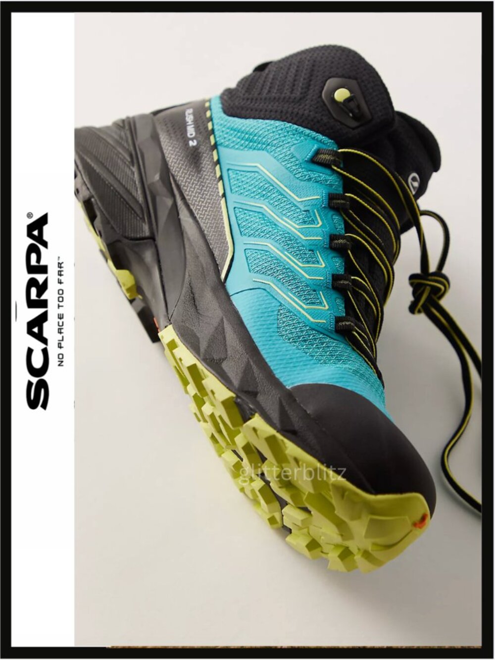 Scarpa Rush Mid 2 GTX Hiking Boots I Baltic Blue / Sunny Lime I US 9 / EU 39